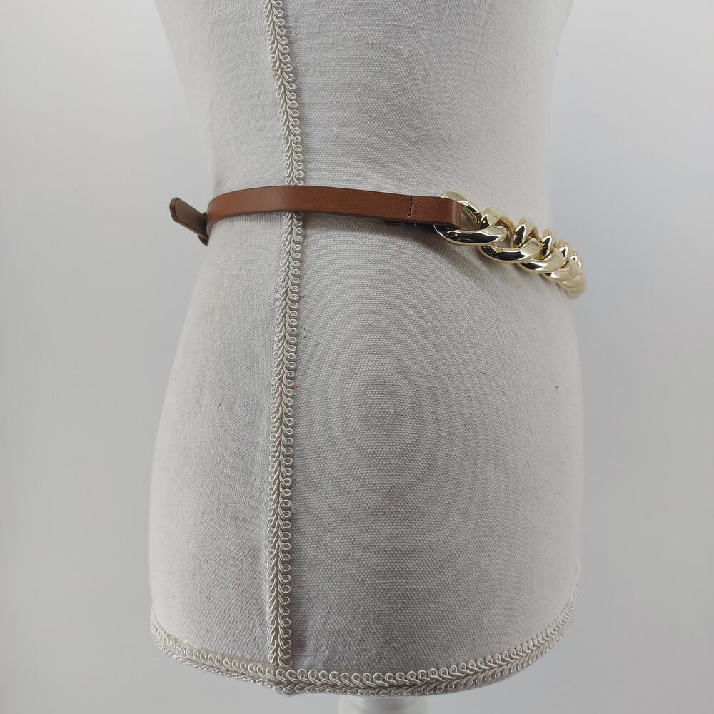 Express Brown Glam Party Fashion Women's Belt Synthetic Size XS/S - Picture 5 of 7